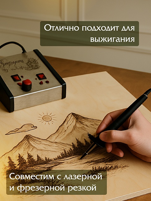 Фанера Промышленник 485х345х10мм, береза, упаковка 5 шт фото 5