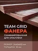 Купить Фанера TEAM GRID ламинированная 2440х610х18 мм, береза, сорт 1/1