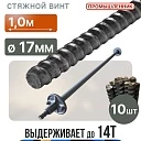 Винт стяжной для опалубки Промышленник горячекатаный 1,0 м упаковка 10 шт. фото 1