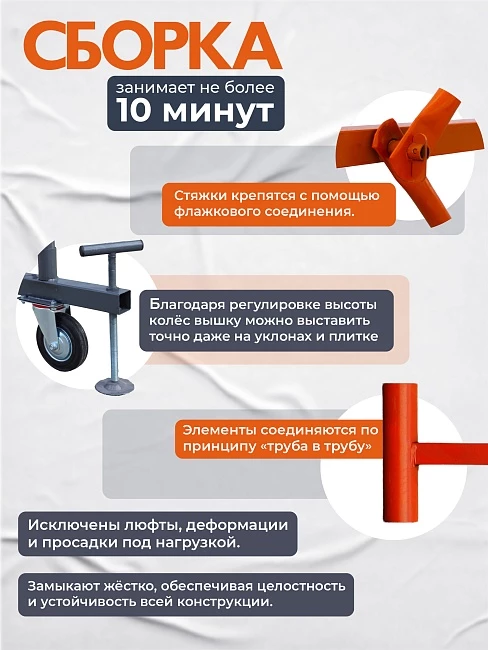 Вышка-тура TeaM ВСП 2.0х2.0, 17.2 м фото 5