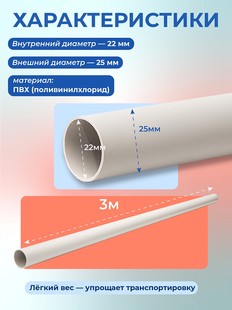 Фиксатор арматуры Промышленник трубка ПВХ под стяжные винты 40 шт. по 3 метра фото 3