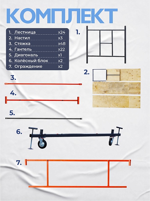 Вышка-тура TeaM ВСП 1.6х2.0, 14.8 м фото 4